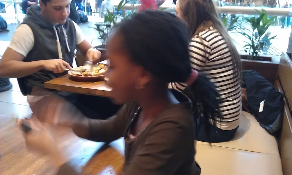 The god daughter and I having a nandos moment